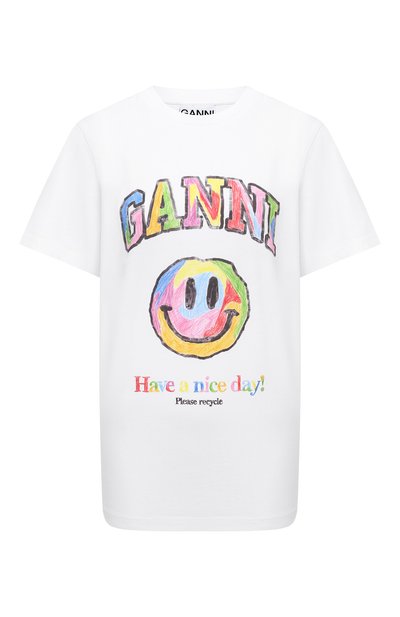 Хлопковая футболка GANNI, арт. T2797, фото 1