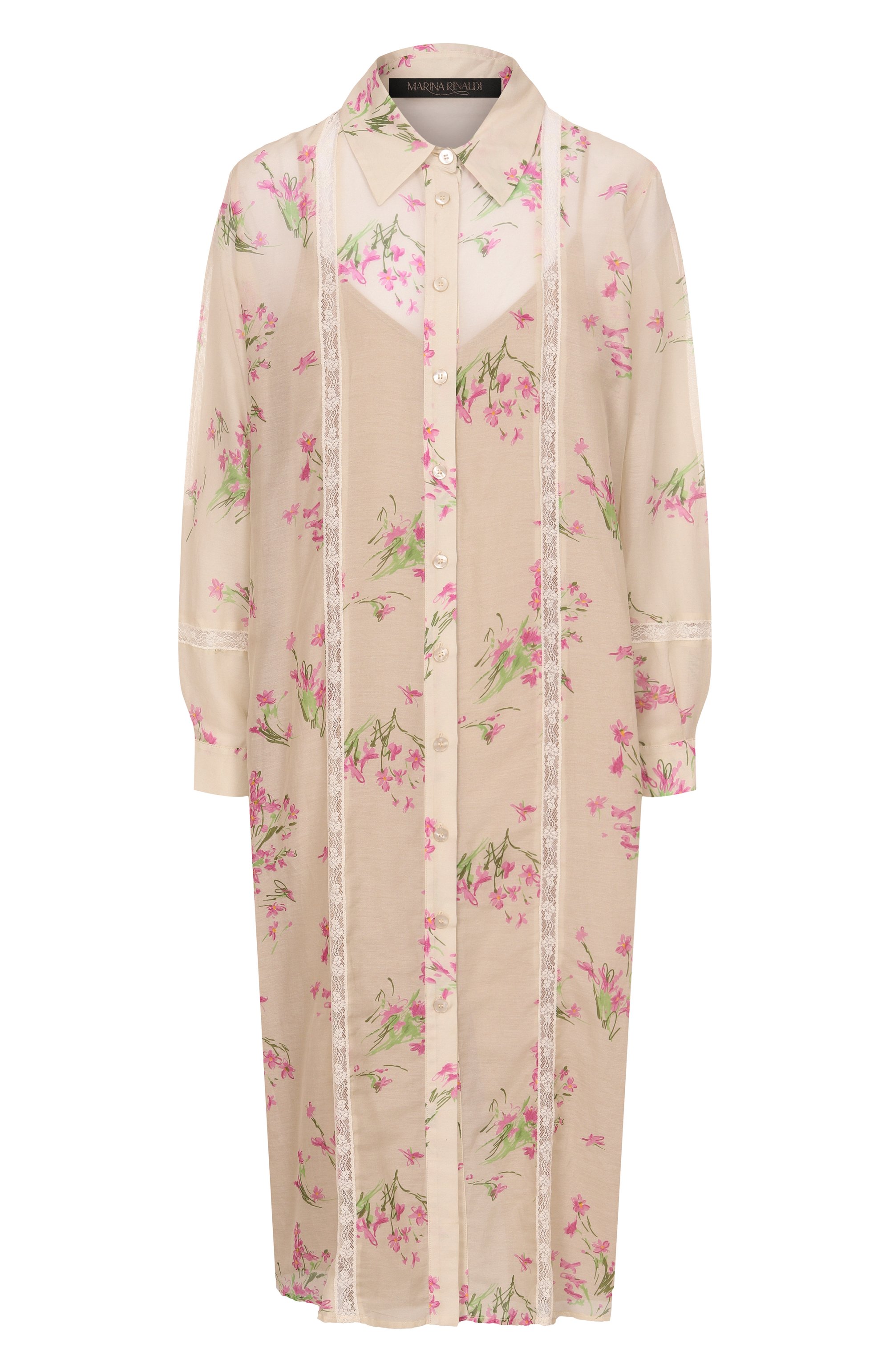 Платье из хлопка и шелка MARINA RINALDI, арт. LANA, фото 1