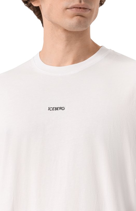 Хлопковая футболка Iceberg F045/6325 Белый  F045/6325 Фото 5