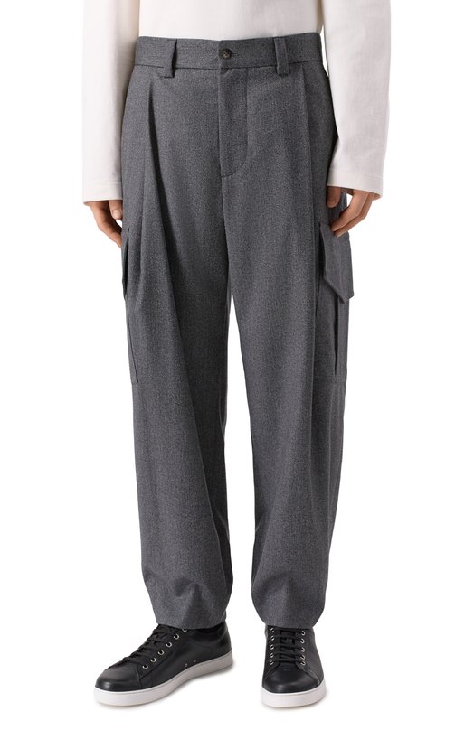 Шерстяные брюки-карго Giorgio Armani GM002252/TE17877 Серый  GM002252/TE17877 Фото 3