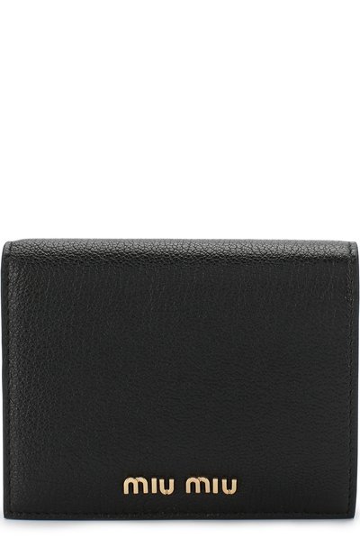 Кожаный кошелек с логотипом бренда MIU MIU, арт. 5MV204-2BJI-F0UMV, фото 1
