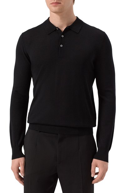 Шерстяное поло VAN LAACK черного цвета по цене 28600 руб., арт. VL-SABRI-XX/S00173, фото 3 Шерстяное поло VAN LAACK, арт. VL-SABRI-XX/S00173, фото 3