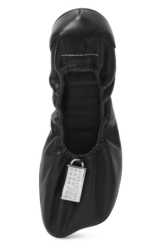 Кожаные балетки Numeric MM6 S59WZ0106/P7565 Чёрный  S59WZ0106/P7565 Фото 6