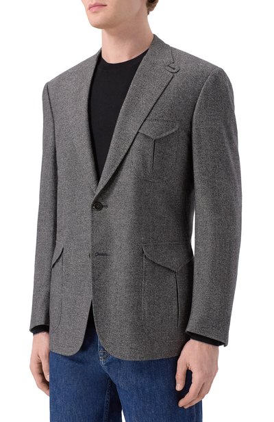 Шерстяной пиджак STEFANO RICCI, арт. S1RF432SH3/W0002I, фото 4