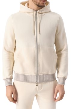 Мужской толстовка из хлопка и кашемира MVST кремового цвета, арт. 15M429.FW00.MUST./58-62 | Фото 3 (Длина (для топов): Стандартные; Материал внешний: Хлопок; Рукава: Длинные; Материал подклада: Хлопок; Материал сплава: Проставлено; Драгоценные камни: Проставлено; Стили: Кэжуэл; Мужское Кросс-КТ: Толстовка-одежда)