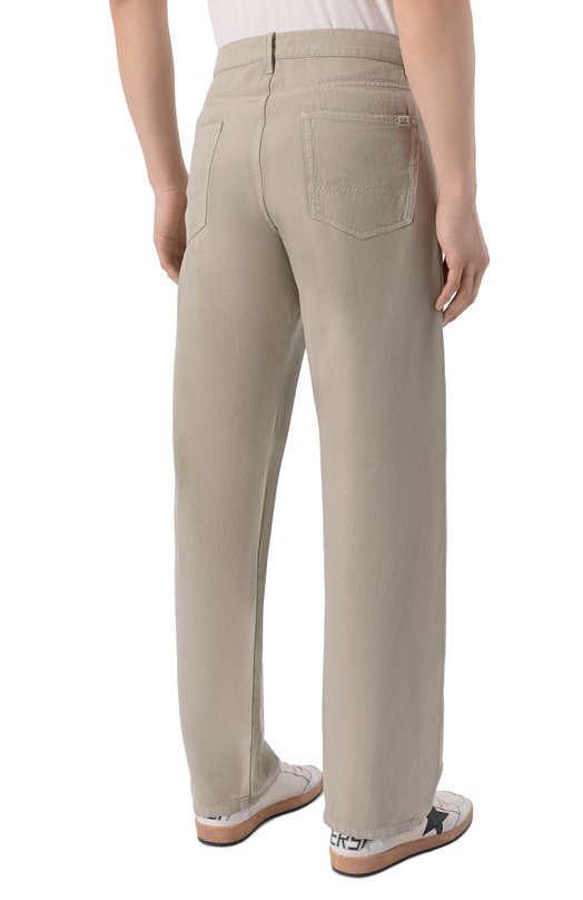 Брюки из хлопка и льна C.P. Company 20CMPA305A/110626G Бежевый  20CMPA305A/110626G Фото 4