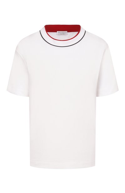 Женская хлопковая футболка BRUNELLO CUCINELLI, арт. M0T81VT500