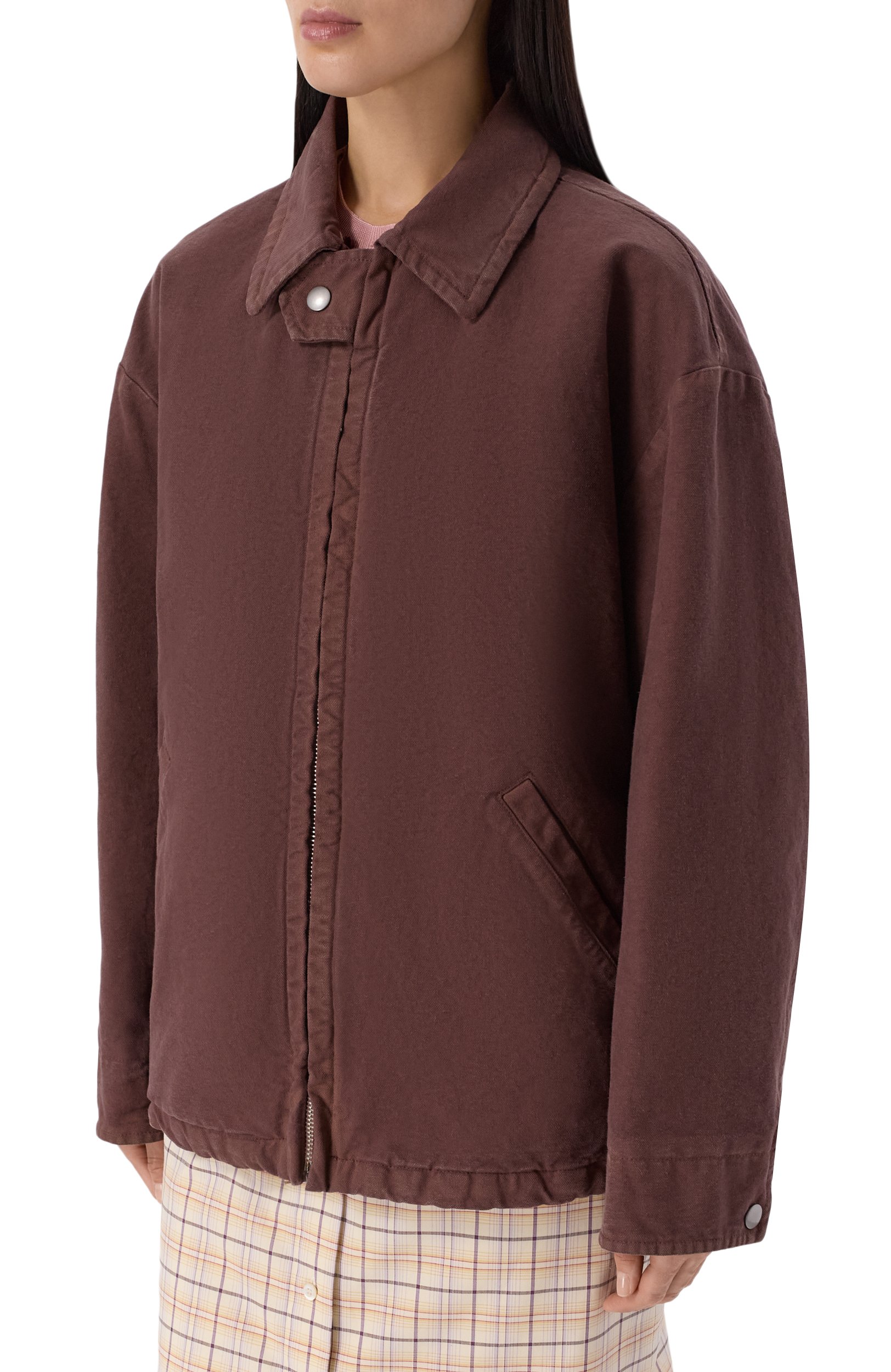 Хлопковая куртка PRADA фиолетового цвета по цене 593000 руб., арт. 292323S000/157N, фото 6 Хлопковая куртка PRADA, арт. 292323S000/157N, фото 6