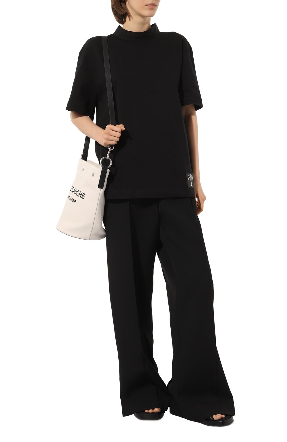 Хлопковая футболка PLAN C черного цвета по цене 22500 руб., арт. THCJE01JHU/TJ002, фото 2 Хлопковая футболка PLAN C, арт. THCJE01JHU/TJ002, фото 2