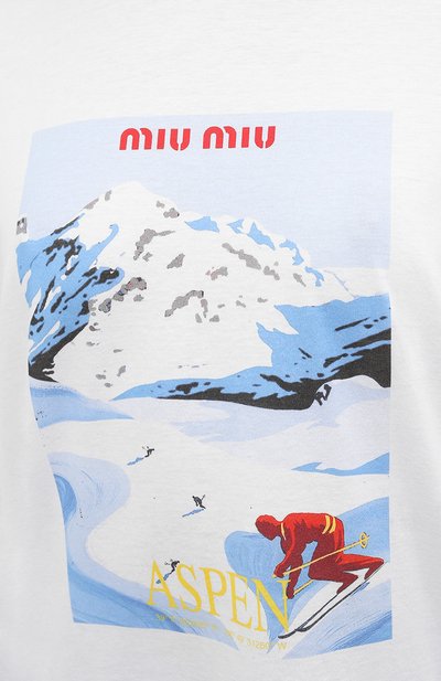 Хлопковый лонгслив MIU MIU, арт. MJL806-1Z3J-F0009, фото 5