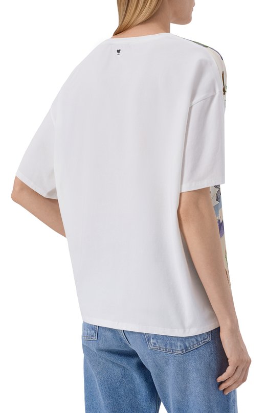 Хлопковая футболка Weekend Max Mara WKDPAMPAS Разноцветный  WKDPAMPAS Фото 4