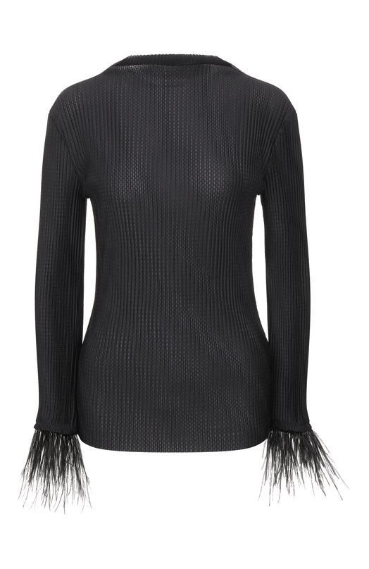 Топ с отделкой перьями BOSS 50548647 Чёрный 50548647