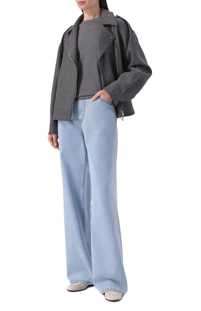 Женская хлопковый лонгслив BRUNELLO CUCINELLI, арт. MPT18B0107