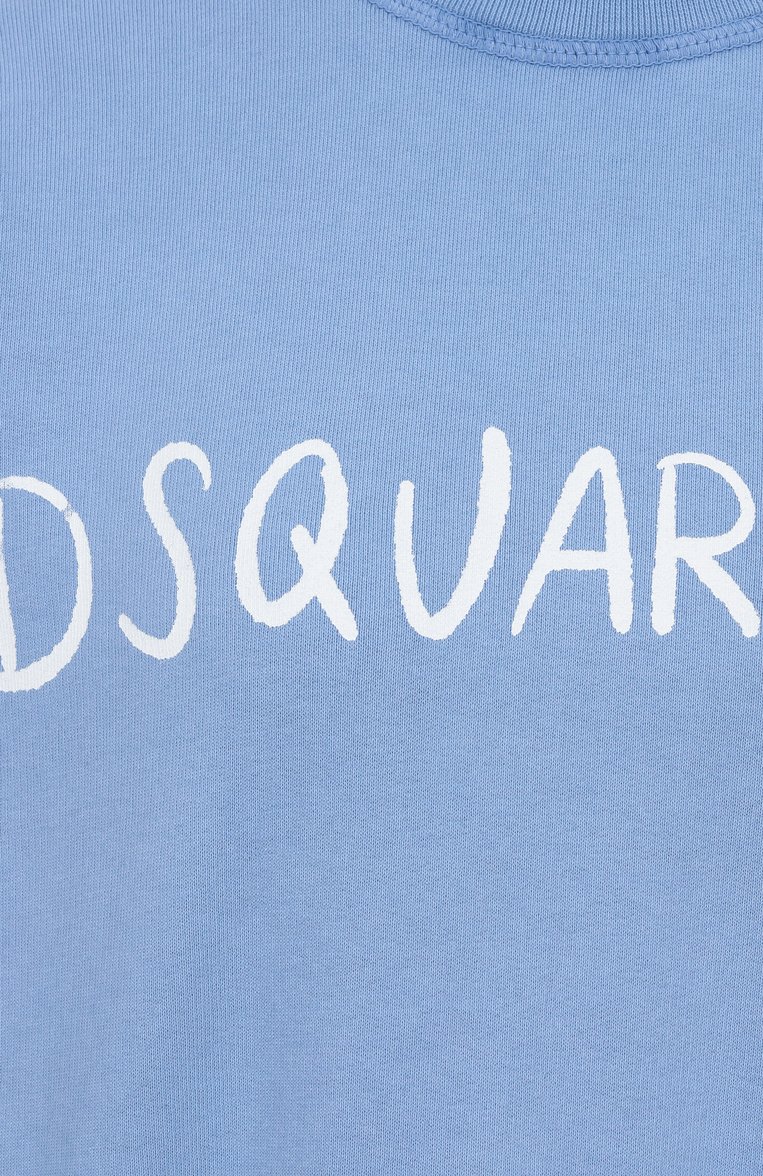 Женский хлопковый свитшот DSQUARED2 голубого цвета, арт. S72GU0495/S25539 | Фото 6 (Материал внешний: Хлопок; Рукава: Длинные; Длина (для топов): Стандартные; Женское Кросс-КТ: Свитшот-одежда; Стили: Кэжуэл)