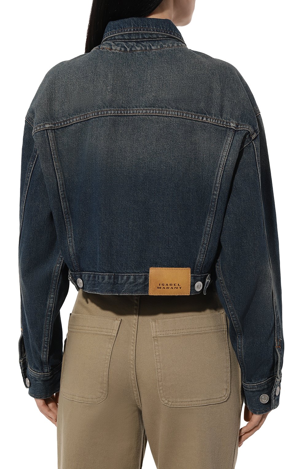 Джинсовая куртка ISABEL MARANT темно-синего цвета по цене 48600 руб., арт. 24P/VE0075FA-B1H04I, фото 4 Джинсовая куртка ISABEL MARANT, арт. 24P/VE0075FA-B1H04I, фото 4