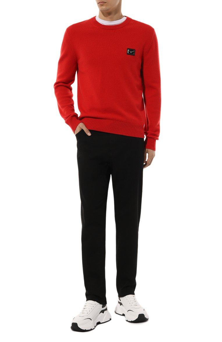 Мужские джинсы loose DOLCE & GABBANA черного цв�ета, арт. GYJDAD/G8GW6 | Фото 2 (Материал внешний: Хлопок, Деним; Длина (брюки, джинсы): Стандартные; Силуэт М (брюки): Прямые; Кросс-КТ: Деним; Стили: Повседневный; Автоматизация ТО: Проставлено; Автоматизация состава: Проставлено)