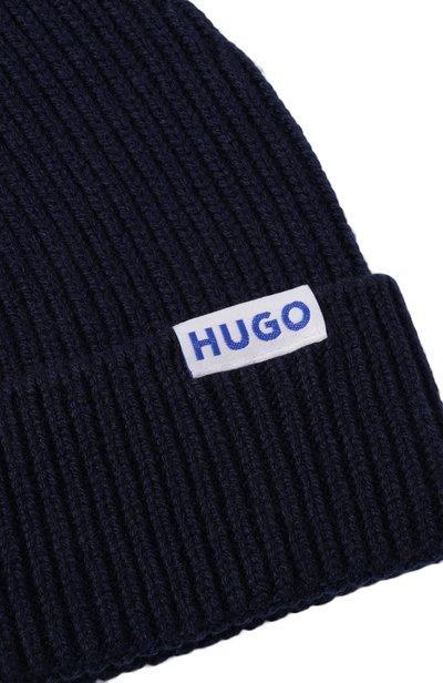 Шапка HUGO BLUE темно-синего цвета по цене 7490 руб., арт. 50572027, фото 3 Шапка HUGO BLUE, арт. 50572027, фото 3
