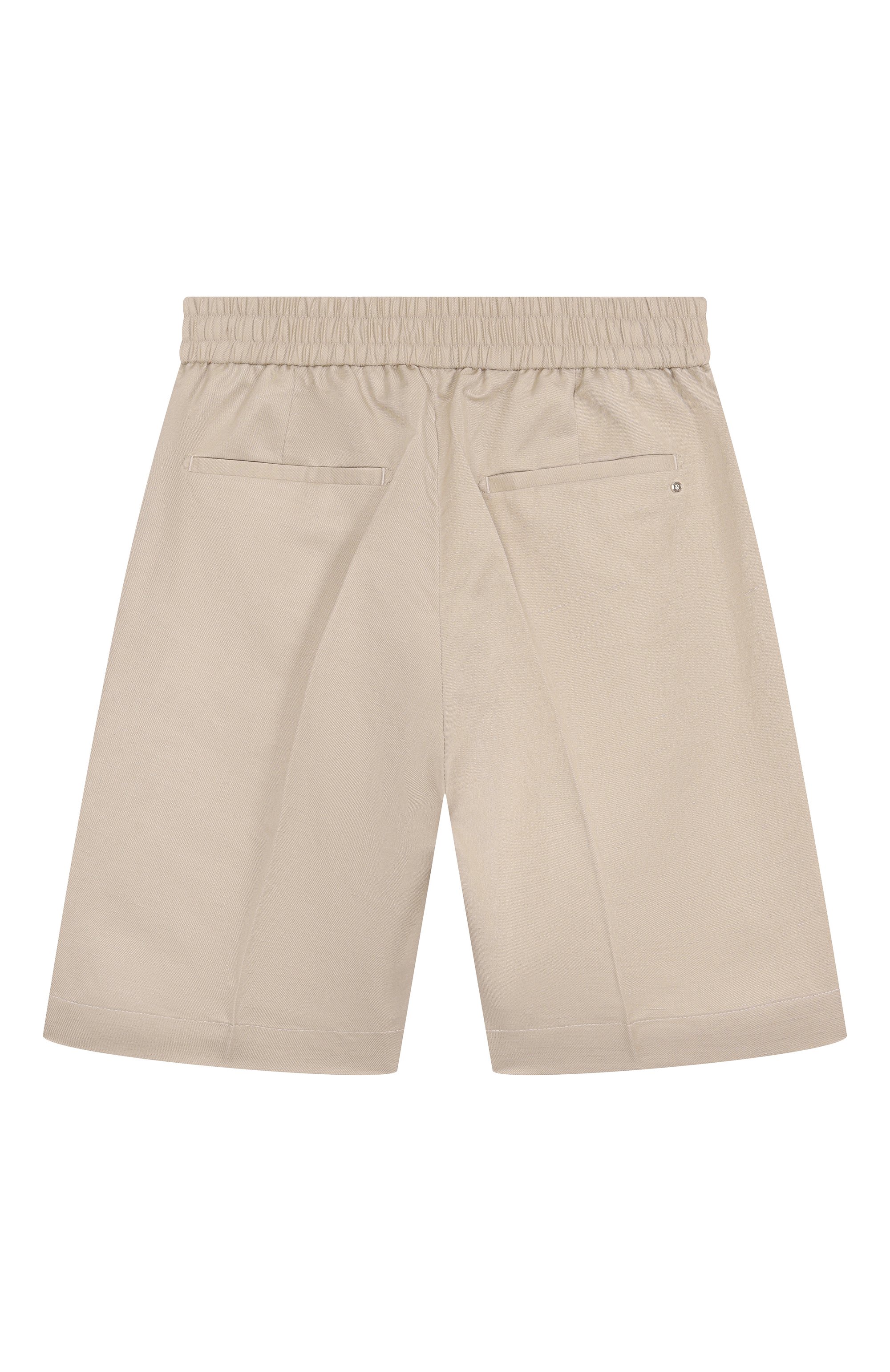 Шорты изо льна и шелка STEFANO RICCI JUNIOR светло-бежевого цвета по цене 77250 руб., арт. Y1T5100100/LK001S, фото 2 Шорты изо льна и шелка STEFANO RICCI JUNIOR, арт. Y1T5100100/LK001S, фото 2