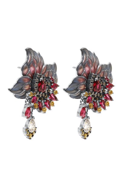 Серьги orchids QUEENSBEE разноцветного цвета по цене 134310 руб., арт. 201376, фото 3 Серьги orchids QUEENSBEE, арт. 201376, фото 3