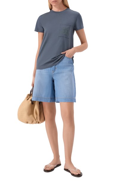 Джинсовые шорты WEEKEND MAX MARA, арт. WKD0Z0N0, фото 2