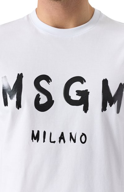 Хлопковая футболка MSGM, арт. 2000MM510/200002, фото 5