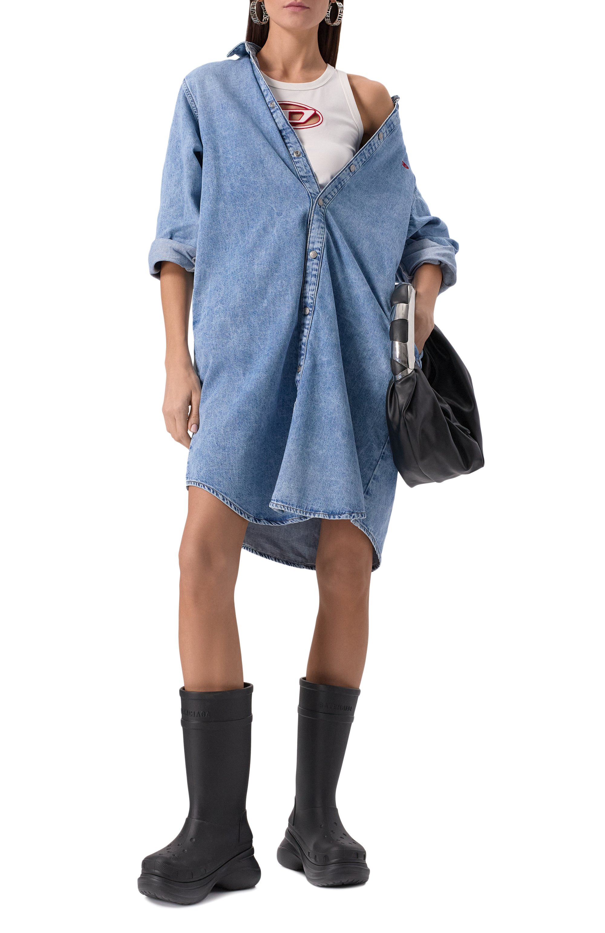 Джинсовое платье-рубашка DIESEL, арт. A11560/068KC, фото 2