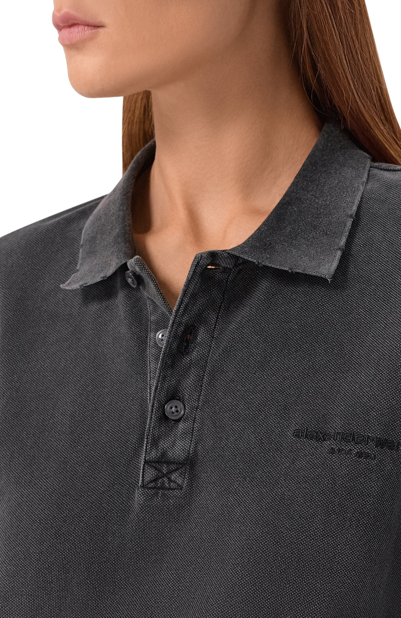Комбинированное платье ALEXANDER WANG темно-серого цвета по цене 89950 руб., арт. 4DC3266122, фото 4 Комбинированное платье ALEXANDER WANG, арт. 4DC3266122, фото 4