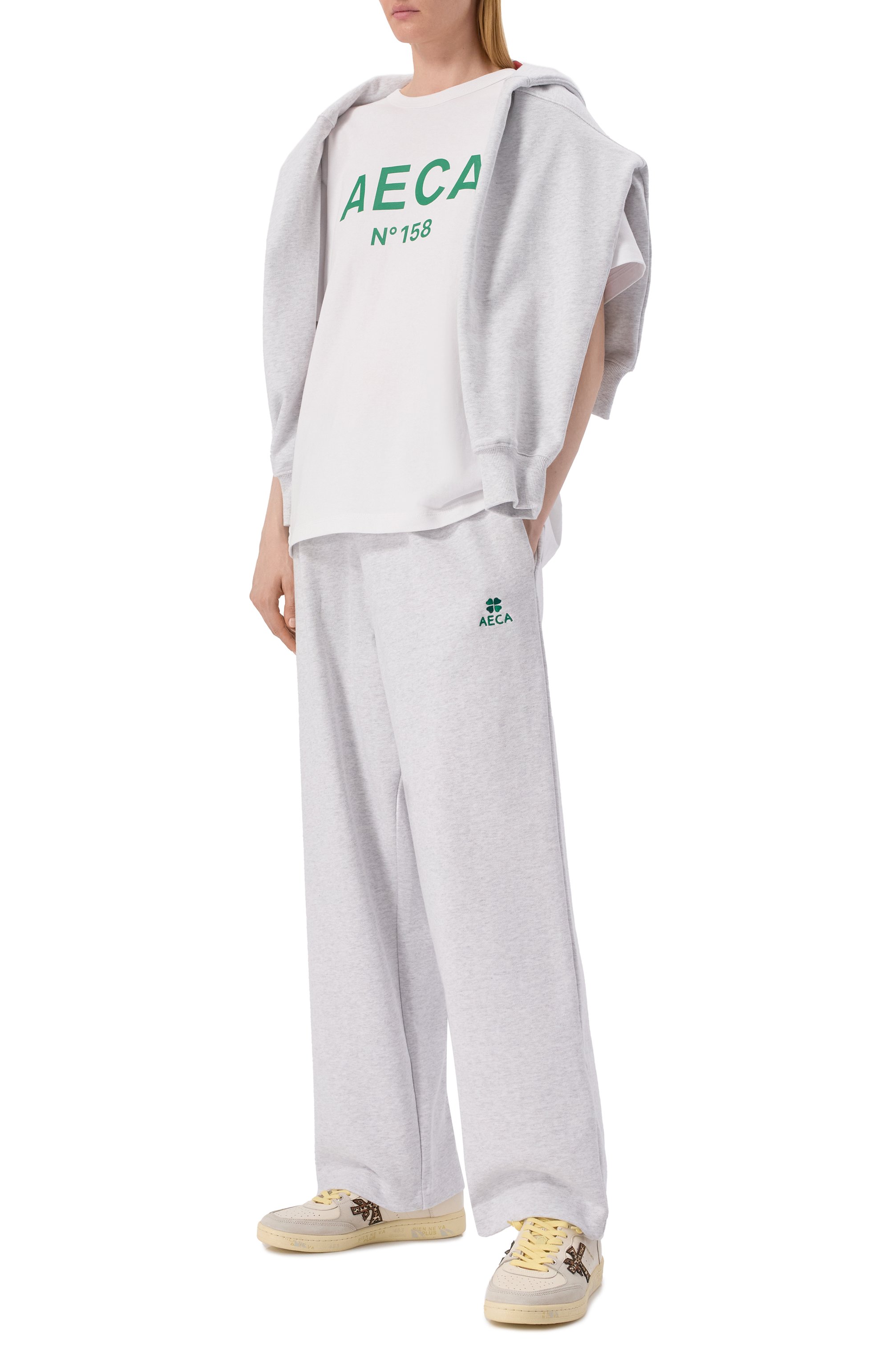 Хлопковые брюки AECA WHITE, арт. AWCMFWBDBPLSO001C0.LIGHT GREY (XL), фото 2