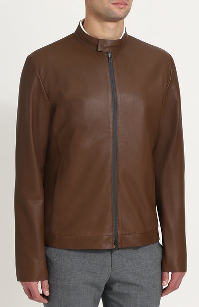 Кожаная куртка с воротником-стойкой LORO PIANA, арт. FAI1196, фото 3