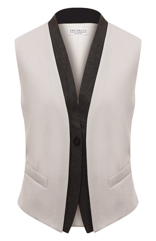 Шерстяной жилет Brunello Cucinelli MB097HU906 Серый MB097HU906