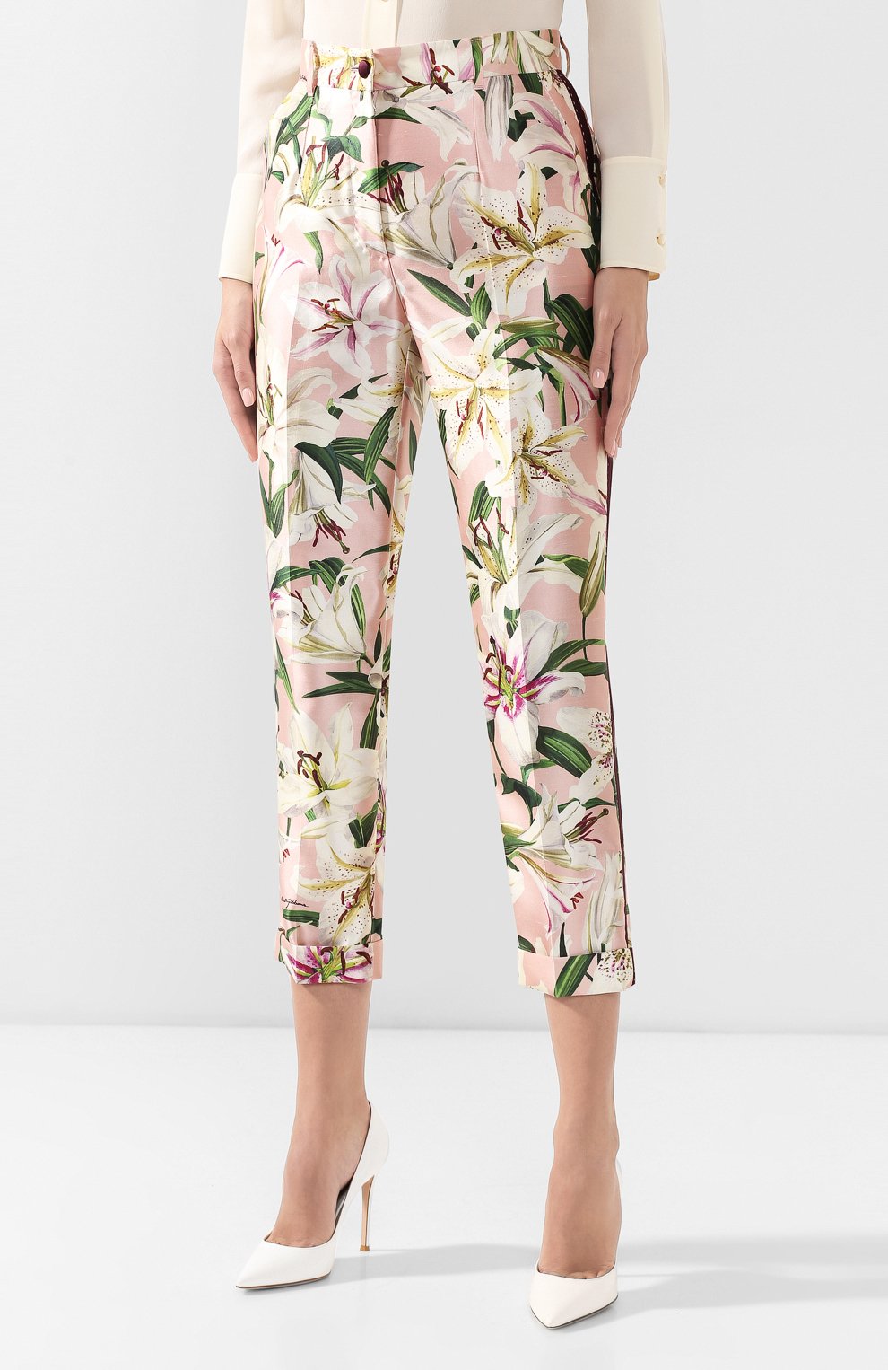 Шелковые брюки DOLCE & GABBANA, арт. FTBBLT/HS149, фото 3