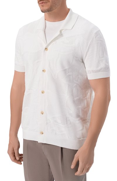 Хлопковая рубашка BOSS белого цвета по цене 29950 руб., арт. 50560478, фото 3 Хлопковая рубашка BOSS, арт. 50560478, фото 3