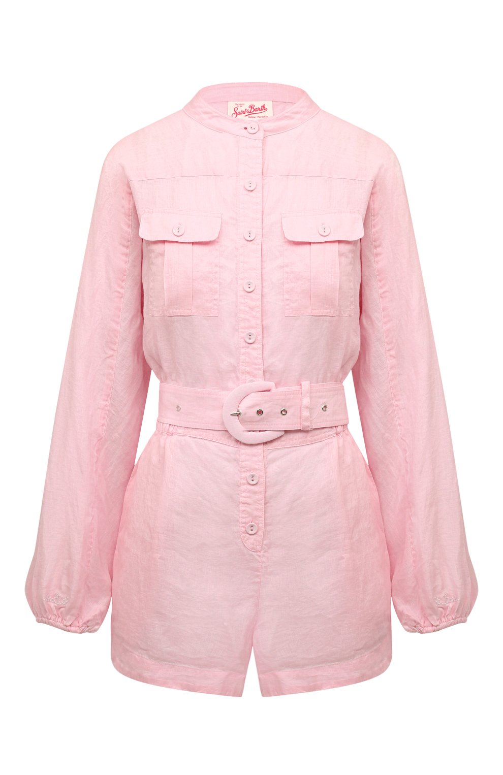 Льняной комбинезон MC2 SAINT BARTH розового цвета по цене 27500 руб., арт. HANNIEL/STBW/05834F, фото 1 Льняной комбинезон MC2 SAINT BARTH, арт. HANNIEL/STBW/05834F, фото 1