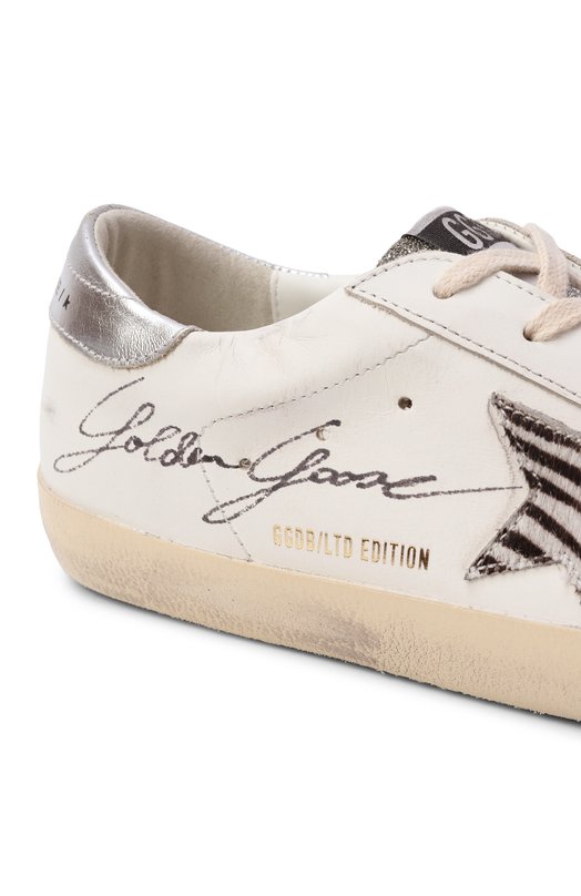 Комбинированные кеды Super-Star Golden Goose Deluxe Brand GWF00101.F004661 Белый  GWF00101.F004661 Фото 7