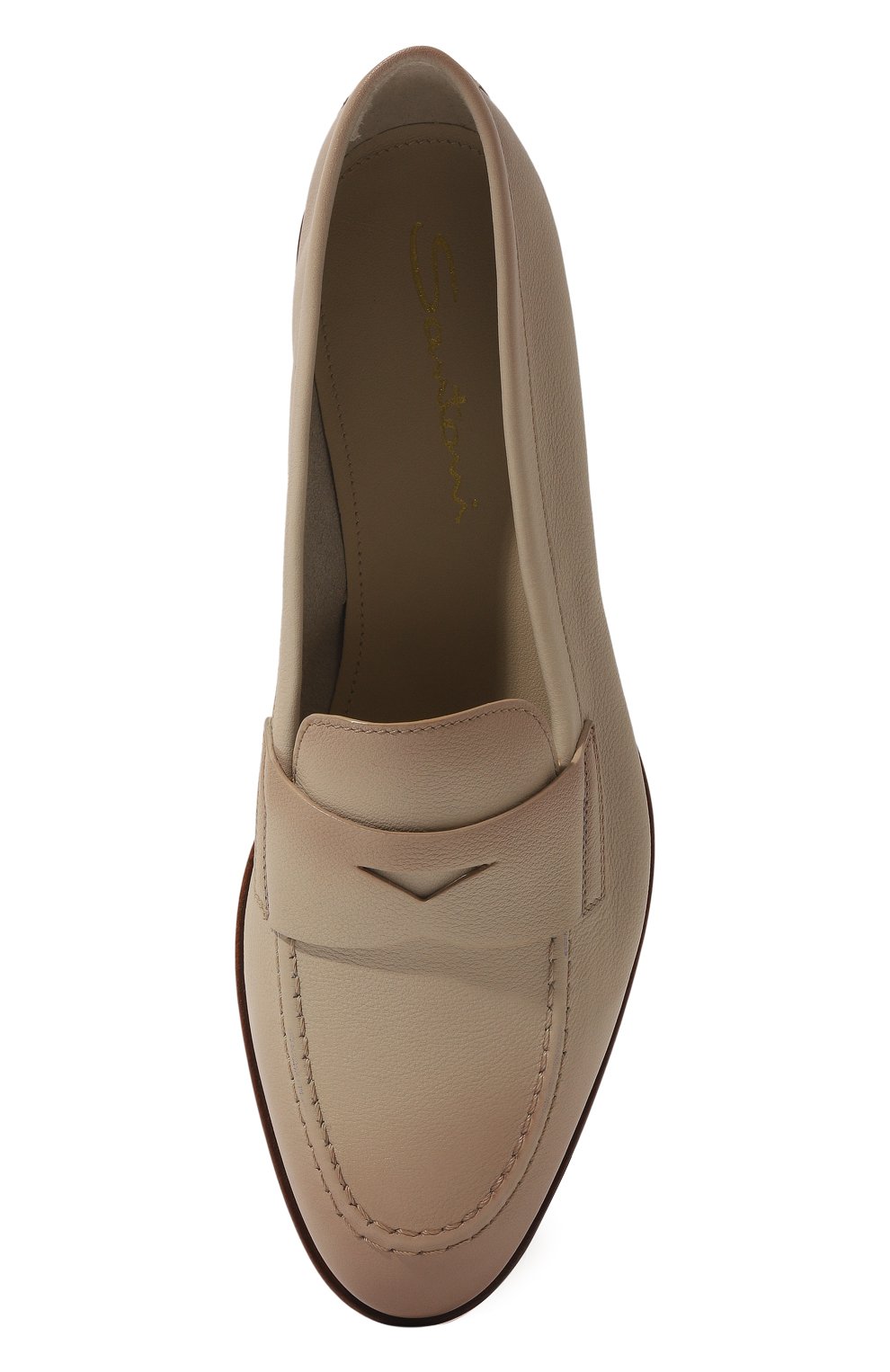 Кожаные пенни-лоферы SANTONI, арт. WUSF59962HAFSSW6E32, фото 6