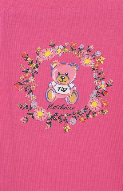 Хлопковые легинсы MOSCHINO фуксия цвета по цене 7280 руб., арт. HFP04X/LBA10/4-8, фото 3 Хлопковые легинсы MOSCHINO, арт. HFP04X/LBA10/4-8, фото 3