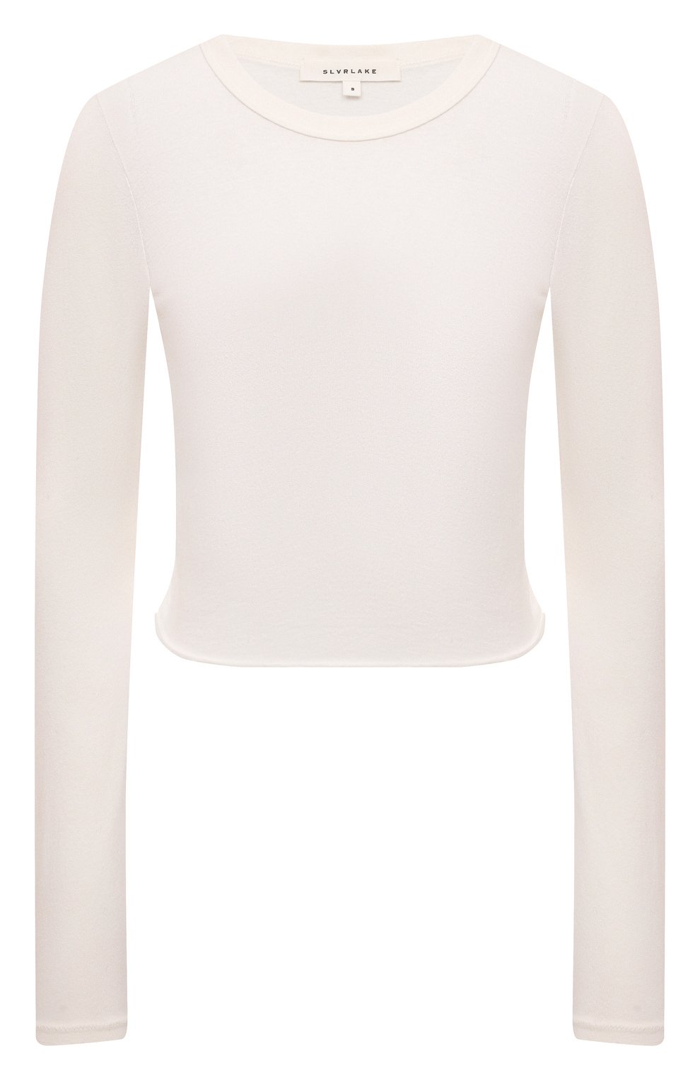 Хлопковый лонгслив SLVRLAKE, арт. TLBY100PNATW/L0NG SLEEVE BABY TEE NATURAL WHITE, фото 1