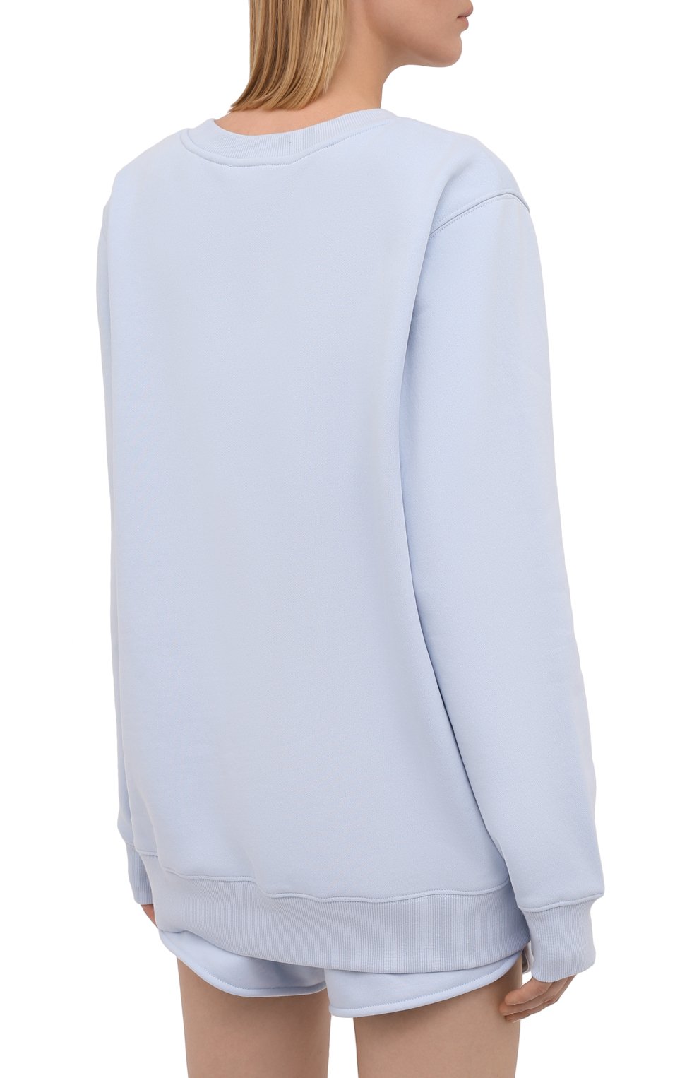 Хлопковый свитшот MICHAEL MICHAEL KORS светло-голубого цвета по цене 18200 руб., арт. MS1501I23G, фото 4 Хлопковый свитшот MICHAEL MICHAEL KORS, арт. MS1501I23G, фото 4