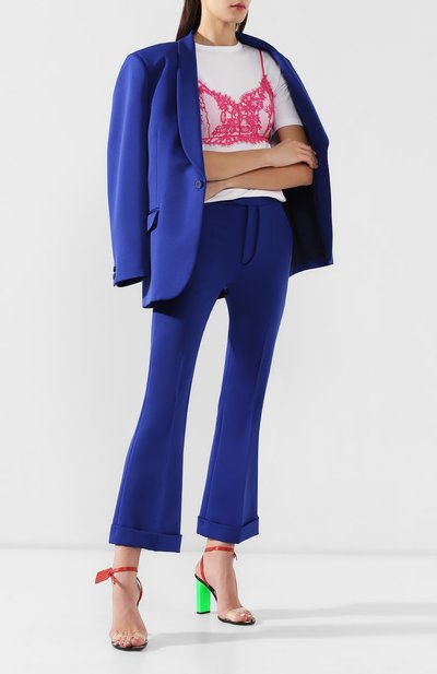 Кружевной топ MSGM фуксия цвета по цене 29950 руб., арт. 2642MDT125 195458, фото 2 Кружевной топ MSGM, арт. 2642MDT125 195458, фото 2