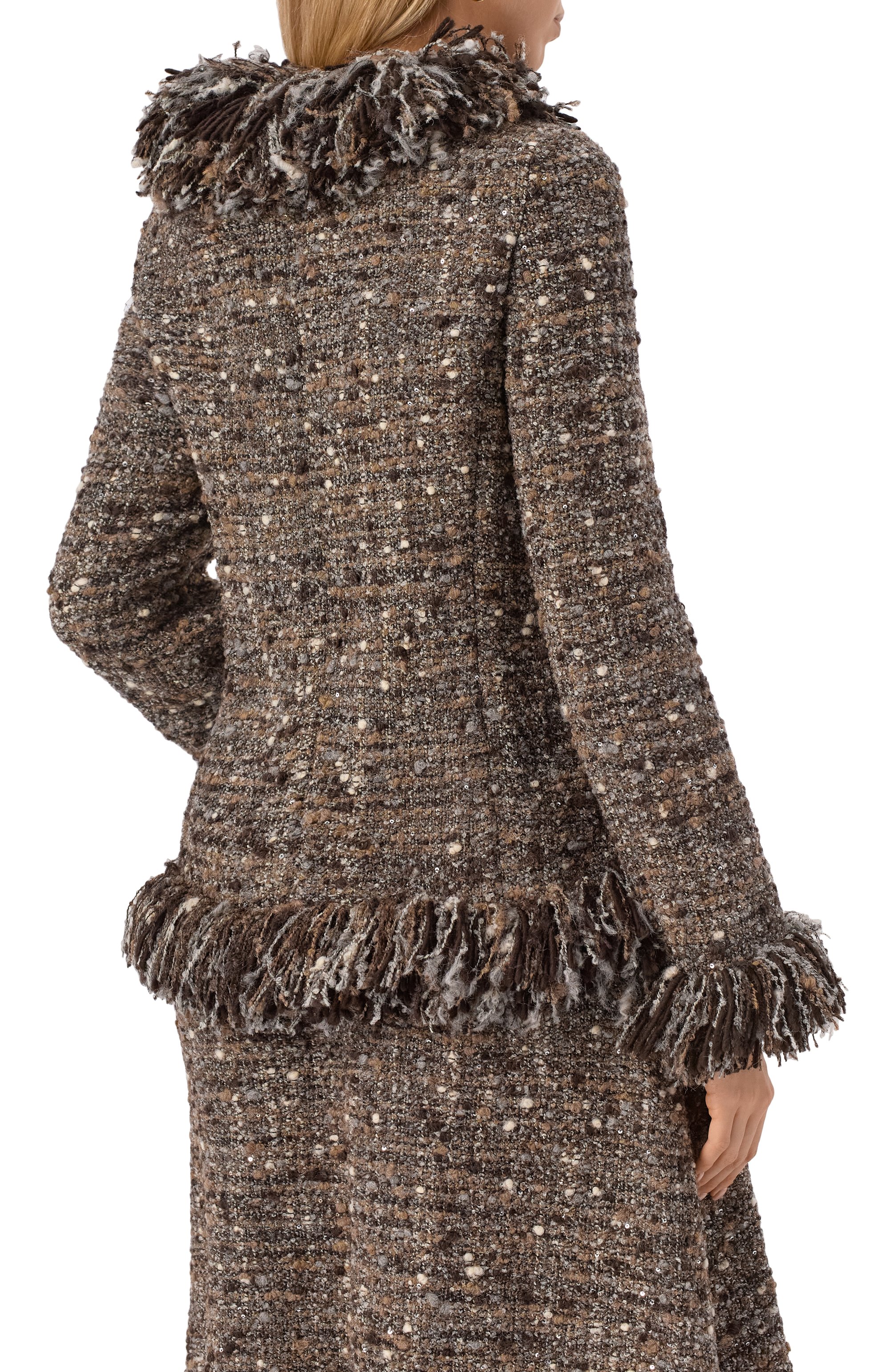 Шерстяной жакет GIAMBATTISTA VALLI коричневого цвета по цене 463500 руб., арт. 25FWSVCA6038/77GR0, фото 4 Шерстяной жакет GIAMBATTISTA VALLI, арт. 25FWSVCA6038/77GR0, фото 4