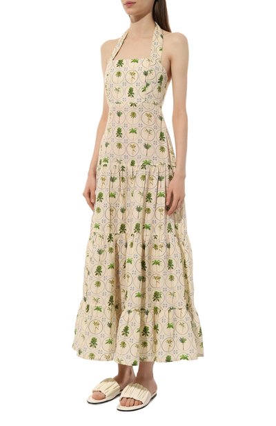 Льняное платье PALM NOOSA кремового цвета по цене 54400 руб., арт. WILL0W DRESS, фото 3 Льняное платье PALM NOOSA, арт. WILL0W DRESS, фото 3