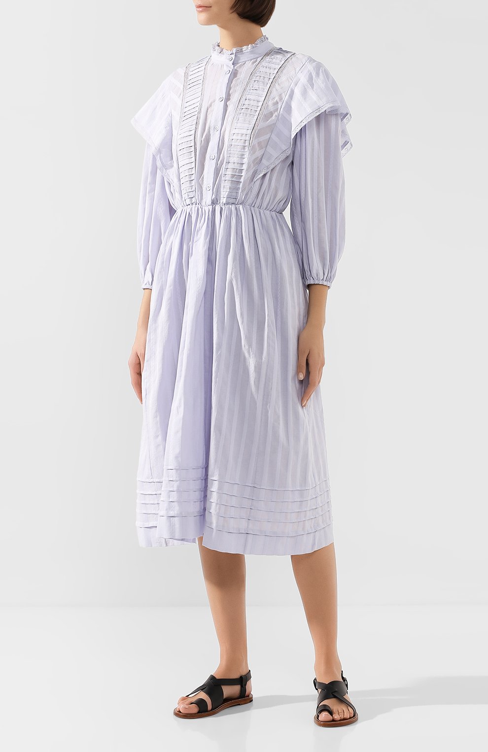 Хлопковое платье ISABEL MARANT ETOILE, арт. R01465-19A036E/PA0LINA, фото 3