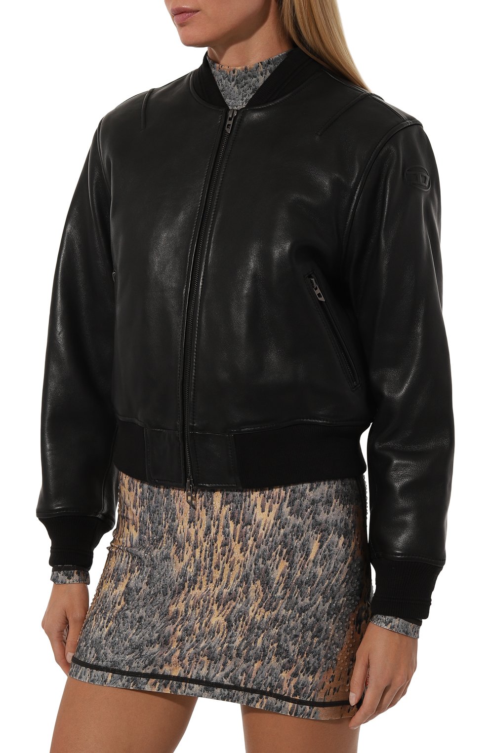 Кожаный бомбер DIESEL, арт. A14564/0HJAC, фото 3