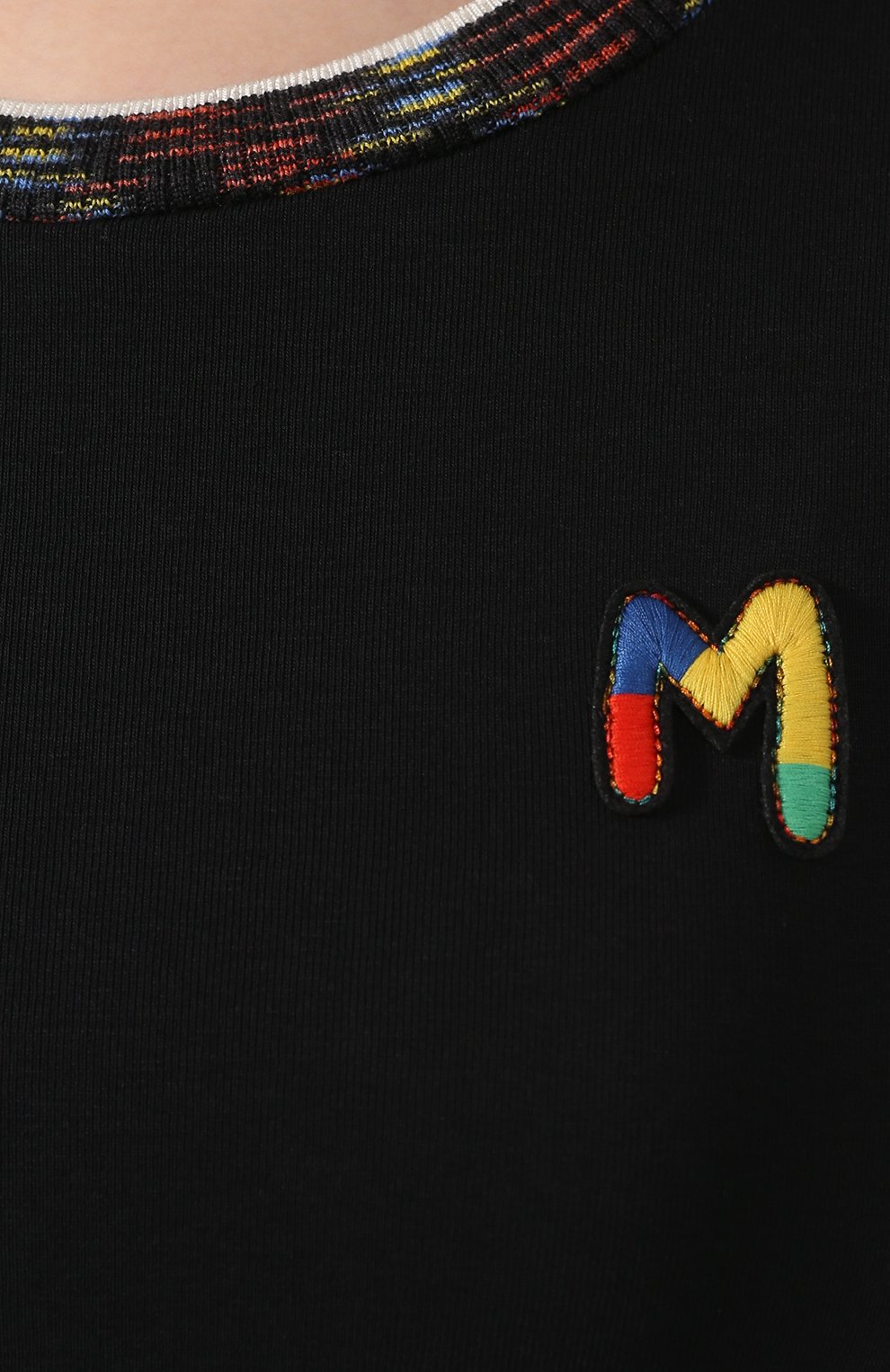 Хлопковая футболка M MISSONI черного цвета по цене 8995 руб., арт. 2DL00025/2J002C, фото 5 Хлопковая футболка M MISSONI, арт. 2DL00025/2J002C, фото 5