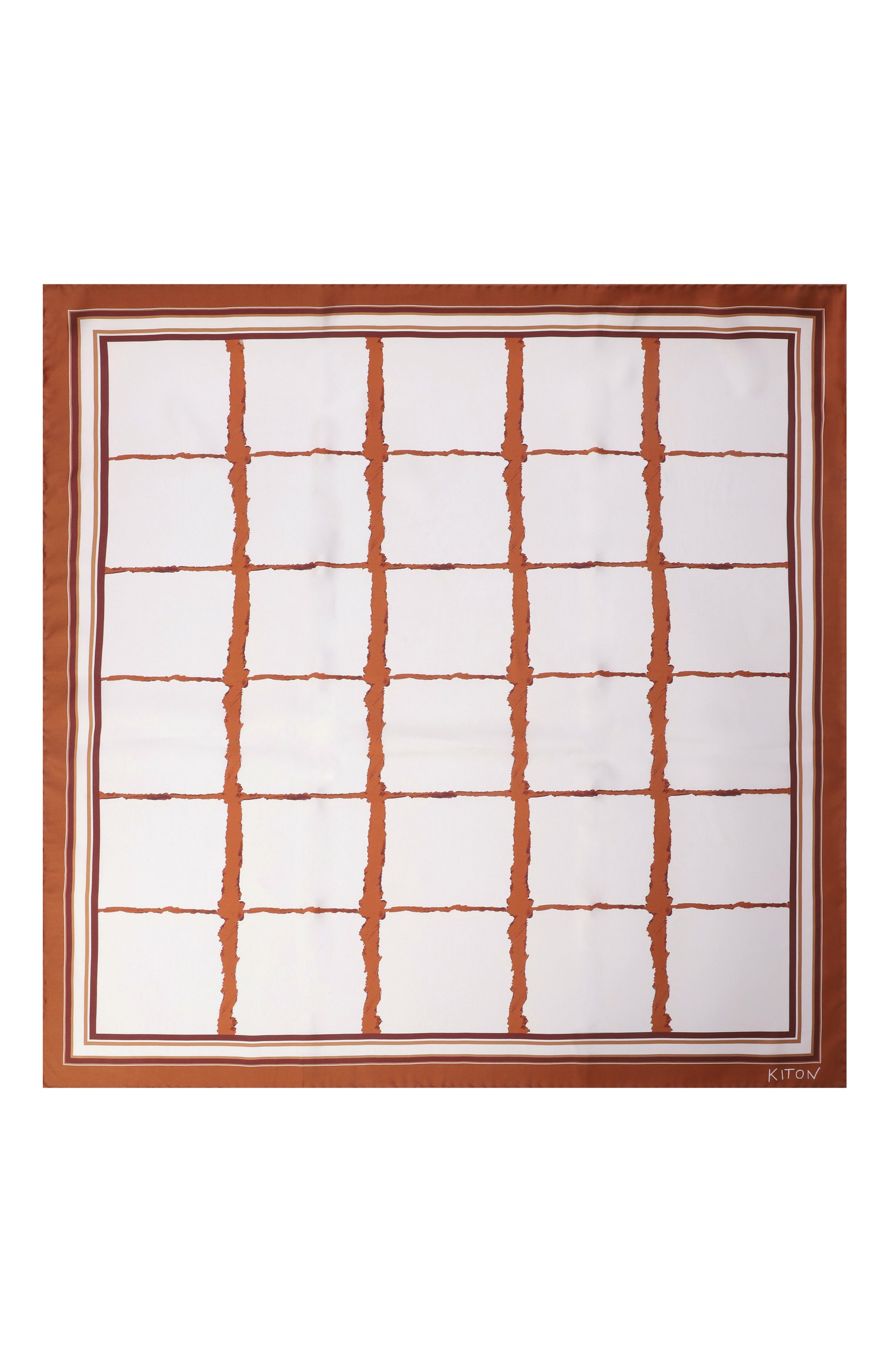 Шелковый платок KITON, арт. D53754K0953H17, фото 4