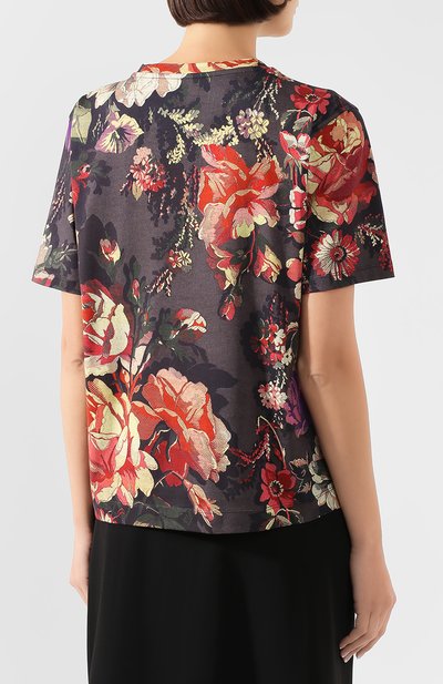 Хлопковая футболка DRIES VAN NOTEN серого цвета по цене 22550 руб., арт. 201-31166-9620, фото 4 Хлопковая футболка DRIES VAN NOTEN, арт. 201-31166-9620, фото 4