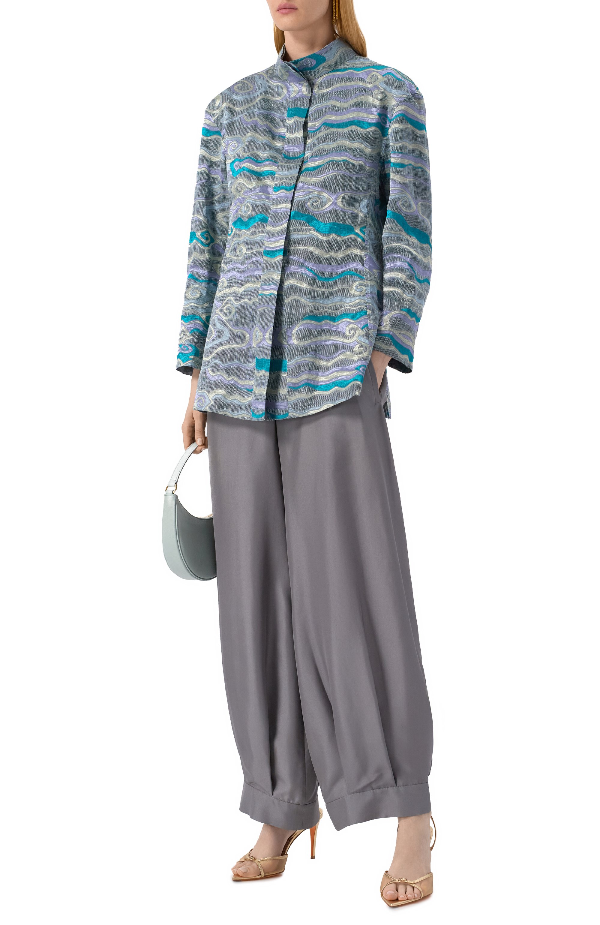 Атласные брюки GIORGIO ARMANI, арт. GW000642/TE14164, фото 2