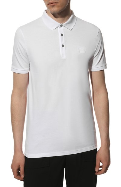 Хлопковое поло BOSS белого цвета по цене 10500 руб., арт. 50472668, фото 3 Хлопковое поло BOSS, арт. 50472668, фото 3