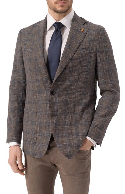 Пиджак из шерсти и хлопка SARTORIA LATORRE, арт. EF74/QH0050, фото 4