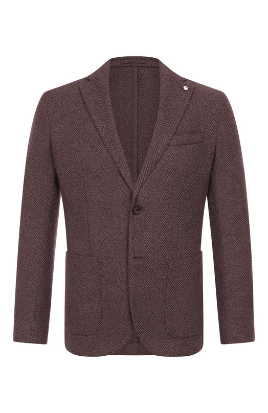 Пиджак из шерсти и хлопка L.B.M. 1911 2887/55515 Фиолетовый 2887/55515